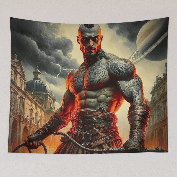 Item preview, Tattooed Valkyrie – Warrior God in a Cosmic Renaissance designed and sold by Ghost Archer Illusions.