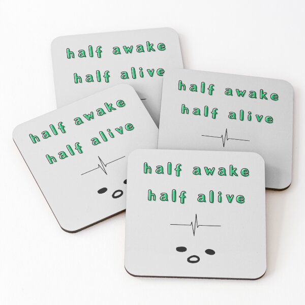 Item preview, Half Awake, Half Alive – Funny Relatable Quote Art designed and sold by mintmono-studio.