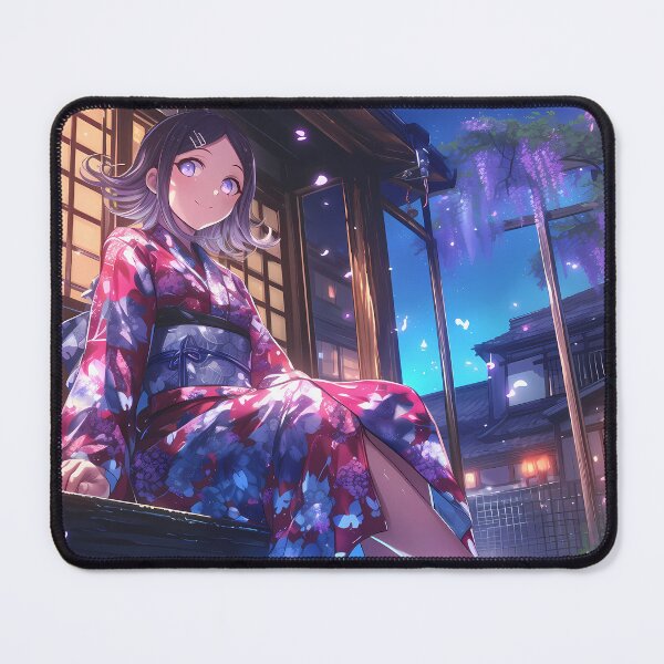 Item preview, Anime Maki Harukawa Danganronpa Game Yukata Wisteria Moonlight Glow designed and sold by earlobejerk.