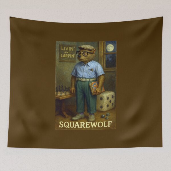 Item preview, Squarewolf Is a Nerd designed and sold by Tridentulus.