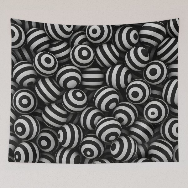 Item preview, Black & White Sphere Pattern designed and sold by Kaleidoscope Print.