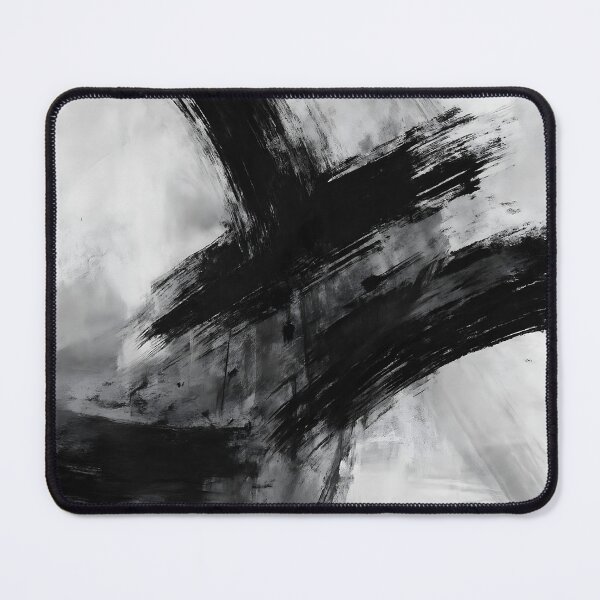 Item preview, Minimalist Black White Grey Abstract Painting designed and sold by svarupa.