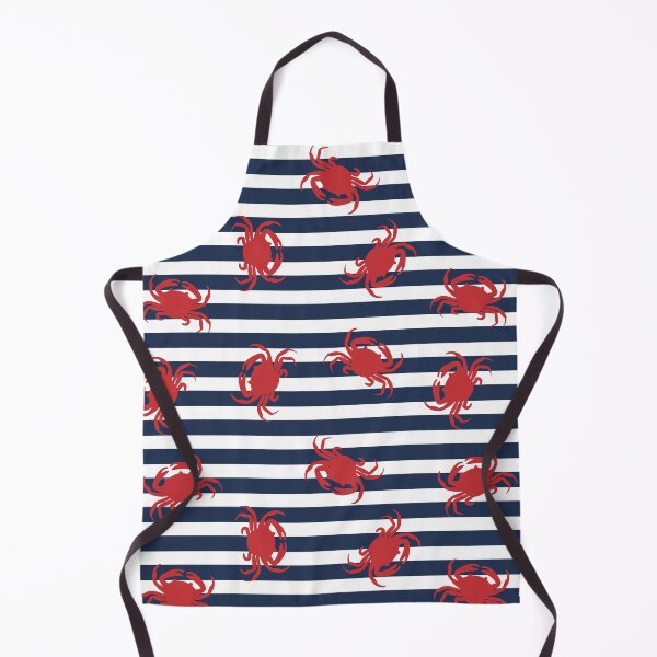 Item preview, Crabs marine stripes. Summer pattern vector seamless repeat pattern designed and sold by Retro Street Studios.