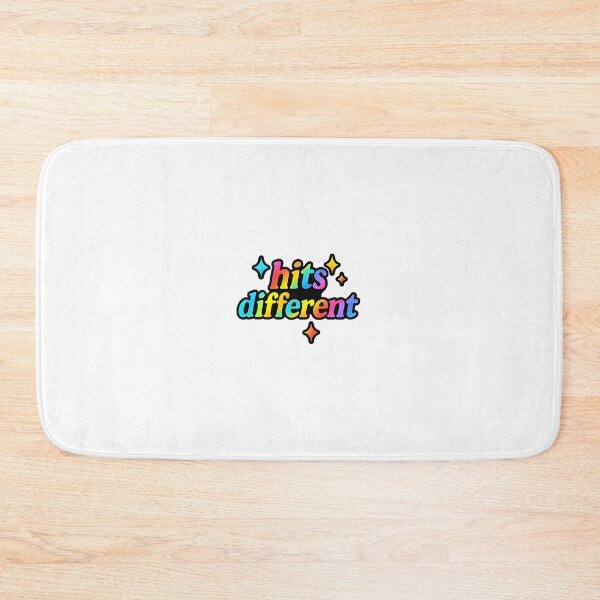 Item preview, Hits Different Sticker , Rainbow Aesthetic Vinyl Sticker for Laptop, Water Bottle, Journal, Phone , Trendy Waterproof Decal designed and sold by Mona's studio.