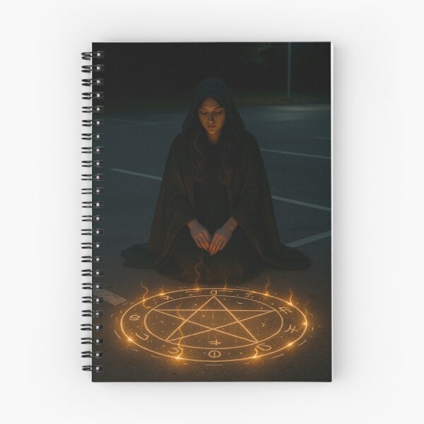Item preview, Urban Witch – Parking Lot Spell with Shining Pentagram designed and sold by WitchPrint.