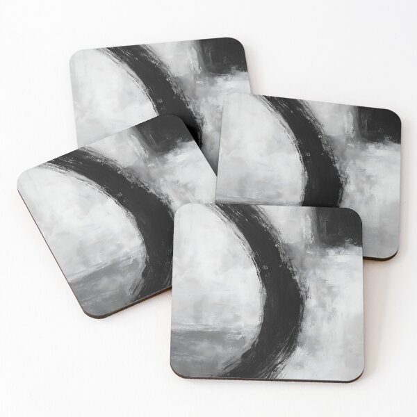 Item preview, Minimalist Black White Grey Abstract Painting designed and sold by svarupa.
