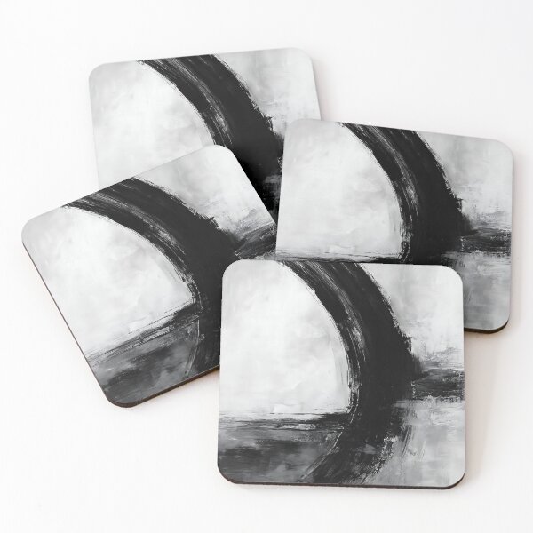 Item preview, Minimalist Black White Grey Abstract Painting designed and sold by svarupa.