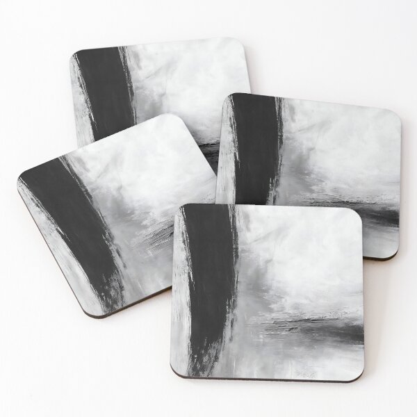 Item preview, Minimalist Black White Grey Abstract Painting designed and sold by svarupa.