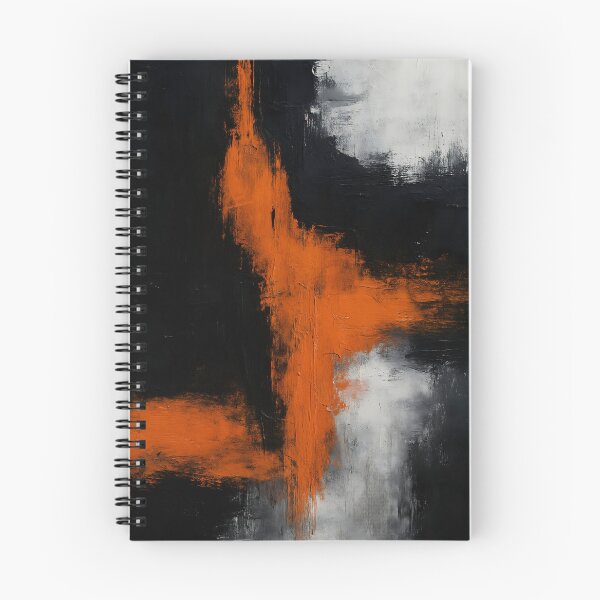 Item preview, Minimalist Black Orange Abstract Painting designed and sold by svarupa.