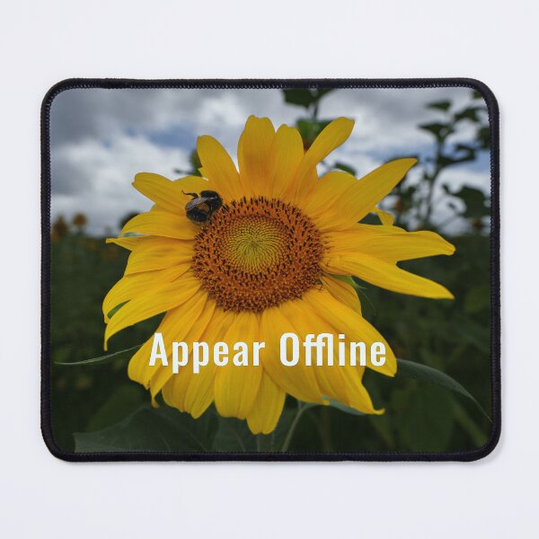 Item preview, Appear Offline - Funny Sarcastic Bee & Sunflower Meme designed and sold by GrimBearItGoods.