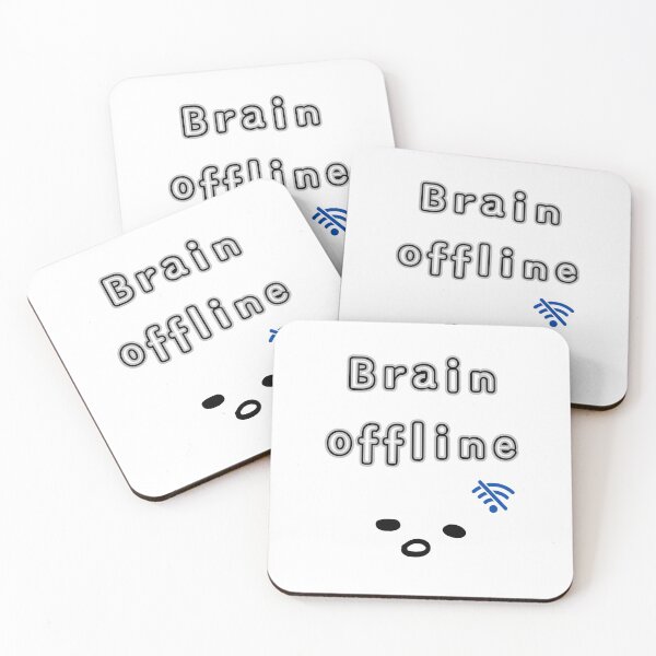 Item preview, Brain Offline – Minimal Sarcastic Quote designed and sold by mintmono-studio.