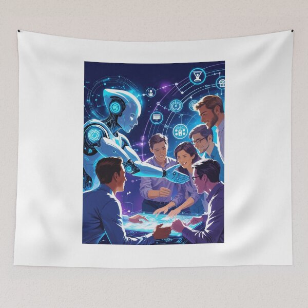 Item preview, Human-AI Collaboration – Digital Future Teamwork designed and sold by smitke.