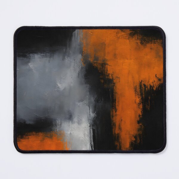 Item preview, Minimalist Black Orange Abstract Painting designed and sold by svarupa.