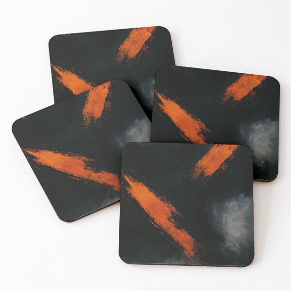 Item preview, Minimalist Black Orange Abstract Painting designed and sold by svarupa.