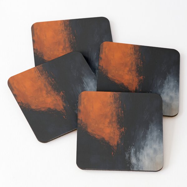 Item preview, Minimalist Black Orange Abstract Painting designed and sold by svarupa.