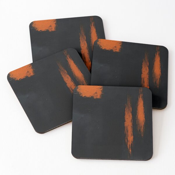 Item preview, Minimalist Black Orange Abstract Painting designed and sold by svarupa.