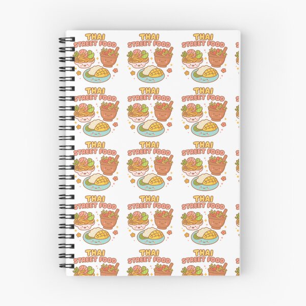 Item preview, Happy Thai Food Characters – Pad Thai, Som Tum & Mango Sticky Rice designed and sold by LemonCocoLab.