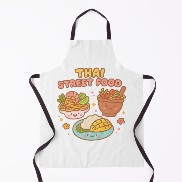 Item preview, Happy Thai Food Characters – Pad Thai, Som Tum & Mango Sticky Rice designed and sold by LemonCocoLab.