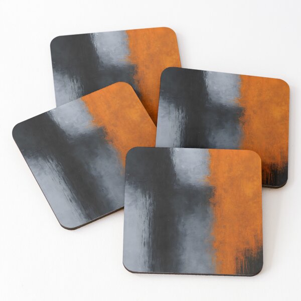 Item preview, Minimalist Black Orange Abstract Painting designed and sold by svarupa.