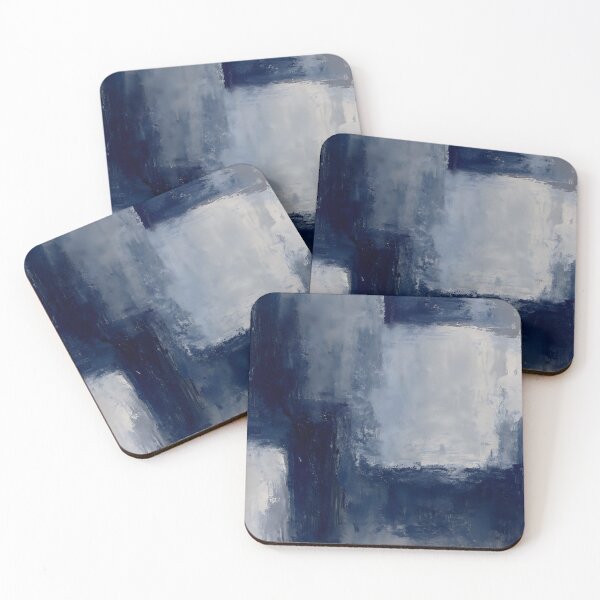 Item preview, Minimalist Blue Gray Abstract Painting designed and sold by svarupa.
