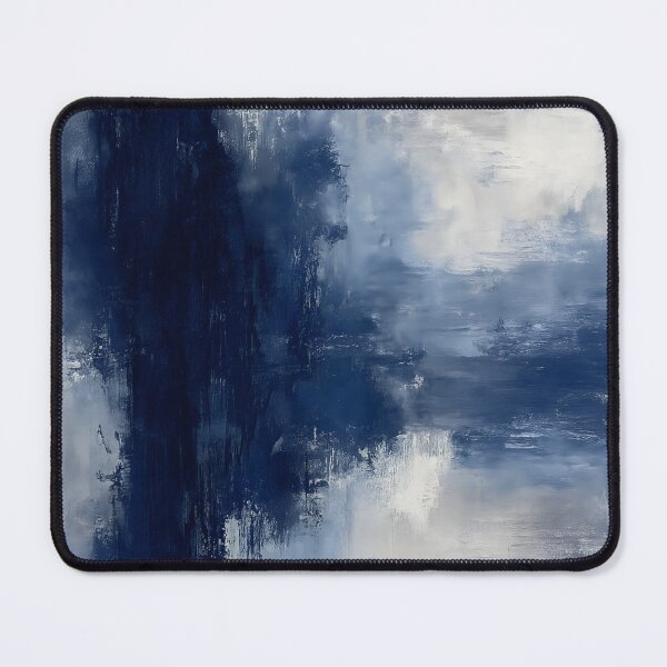 Item preview, Minimalist Blue Gray Abstract Painting designed and sold by svarupa.