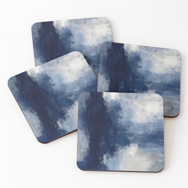 Item preview, Minimalist Blue Gray Abstract Painting designed and sold by svarupa.