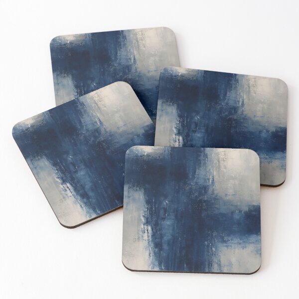 Item preview, Minimalist Blue Gray Abstract Painting designed and sold by svarupa.