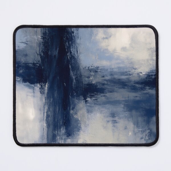 Item preview, Minimalist Blue Gray Abstract Painting designed and sold by svarupa.