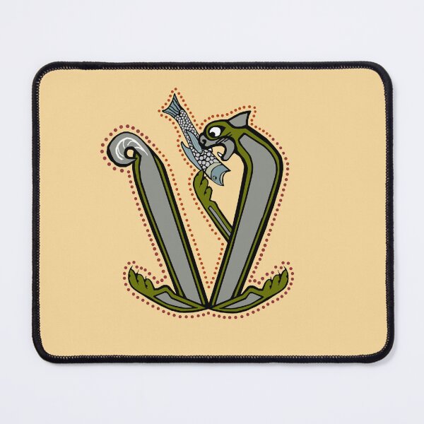 Item preview, Celtic Cat Letter V designed and sold by Donnahuntriss.
