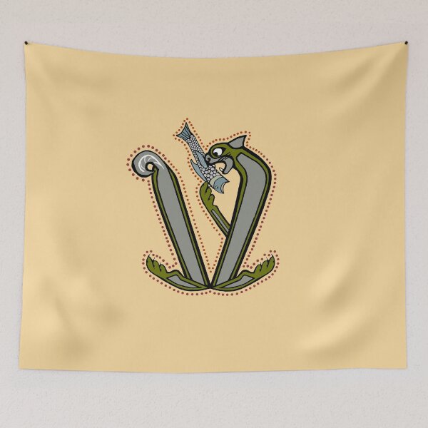 Item preview, Celtic Cat Letter V designed and sold by Donnahuntriss.