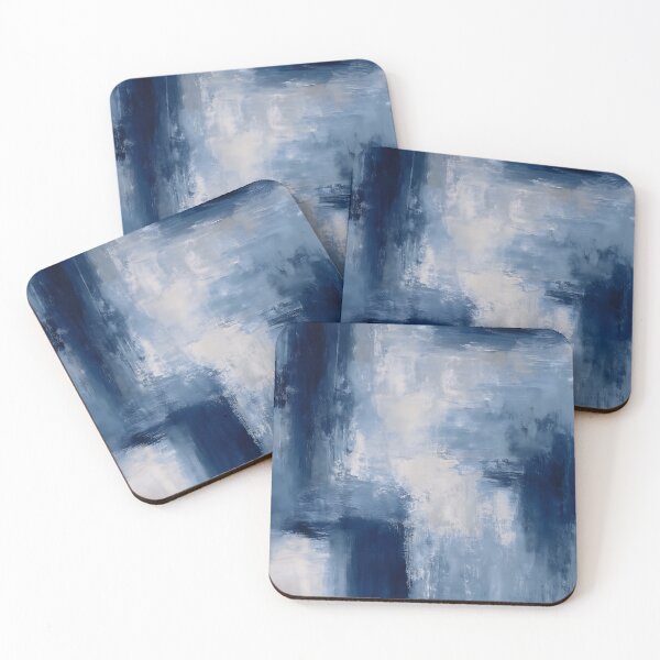 Item preview, Minimalist Blue Gray Abstract Painting designed and sold by svarupa.