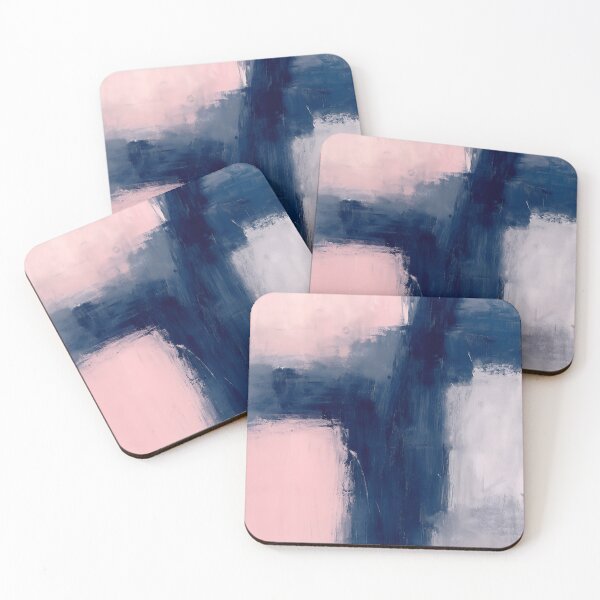 Item preview, Minimalist Pink and Navy Abstract Painting designed and sold by svarupa.