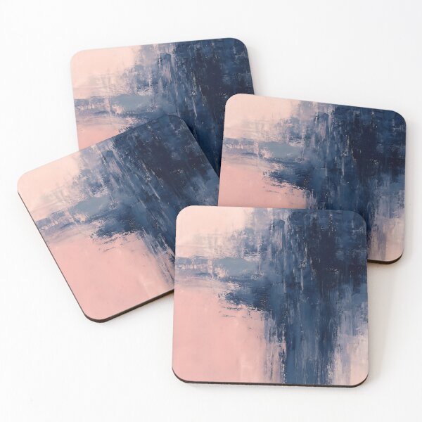 Item preview, Minimalist Pink and Navy Abstract Painting designed and sold by svarupa.
