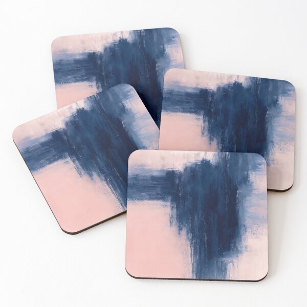 Item preview, Minimalist Pink and Navy Abstract Painting designed and sold by svarupa.
