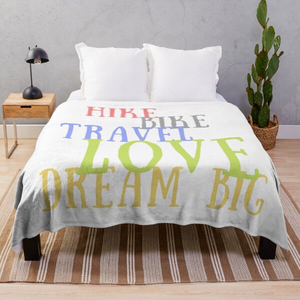 Item preview, Hike, Bike , Travel, Love, Dream Big Typography by Christie Olstad designed and sold by Christie Olstad.