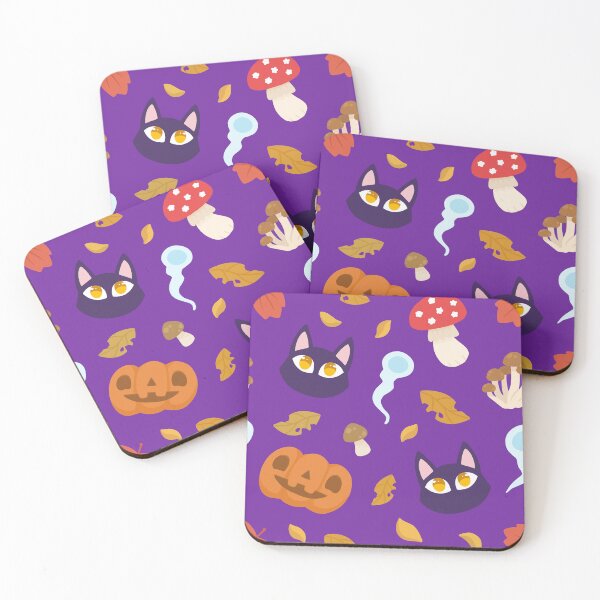 Item preview, Fall Forest Cat Pattern, Animal Crossing Inspired designed and sold by Lucky Starling Arts.