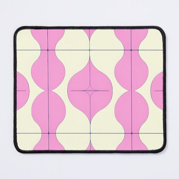 Item preview, Elegant Light Pink and Cream Geometric Pattern A-Line Dress designed and sold by FestivityFinds.