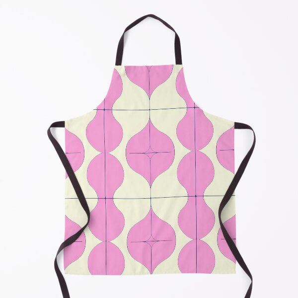 Item preview, Elegant Light Pink and Cream Geometric Pattern A-Line Dress designed and sold by FestivityFinds.