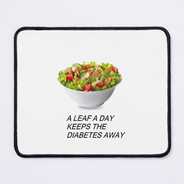 Item preview, A leaf a day keeps the diabetes away meme  designed and sold by KoXHope-Shop.