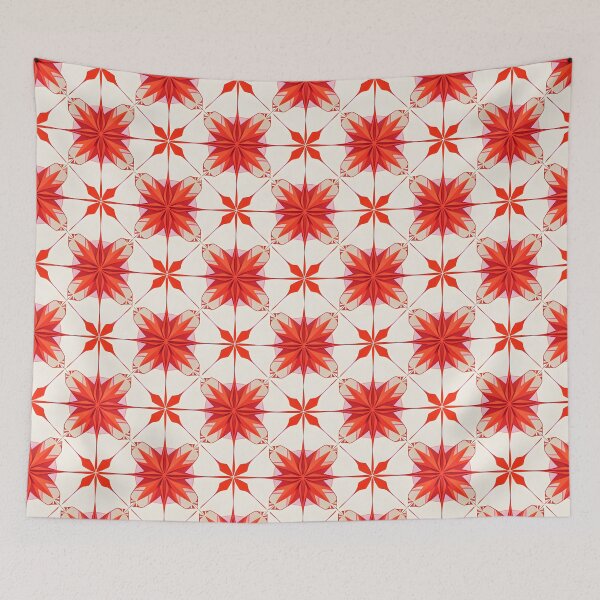 Item preview, Bold Red Geometric Star Pattern A-Line Dress designed and sold by FestivityFinds.