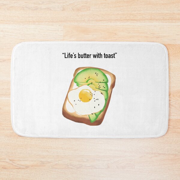 Item preview, Life’s Butter with Toast – Avocado & Egg Breakfast Illustration designed and sold by Munsuni.