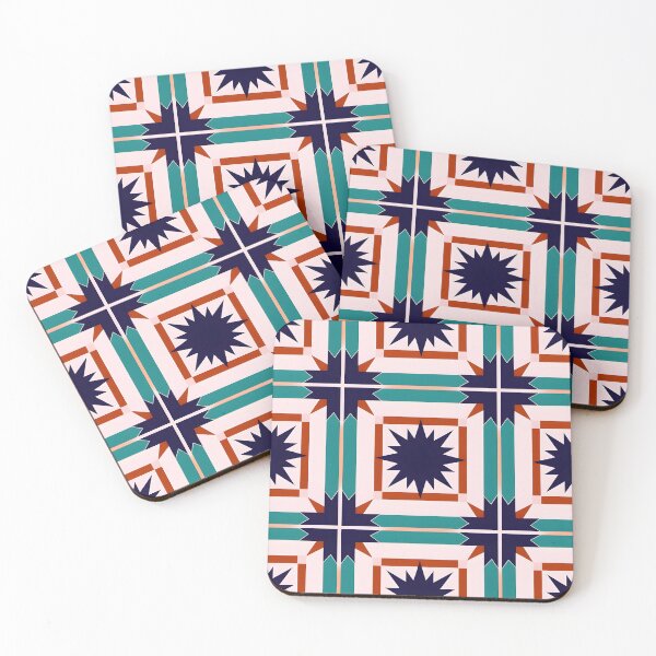 Item preview, Vibrant Geometric Star Pattern Throw Pillow with Bold Colors designed and sold by FestivityFinds.