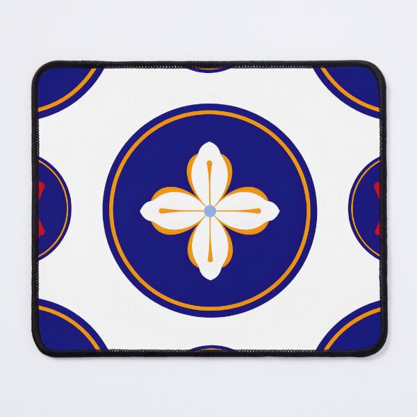 Item preview, Modern Blue and Orange Floral Circle Pattern Throw Pillow designed and sold by FestivityFinds.
