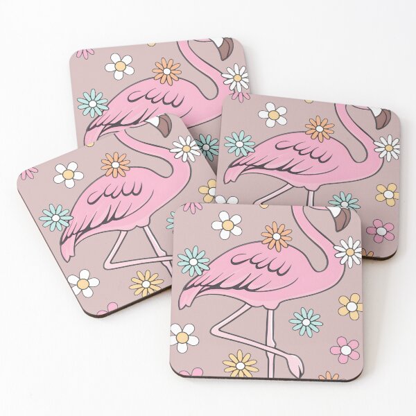 Item preview, Cute Pink Flamingo Groovy Flower Power Design designed and sold by upholdchris.