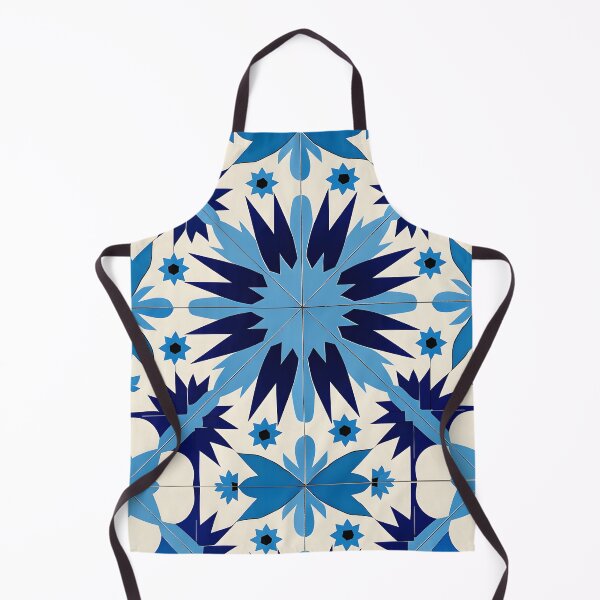 Artikelvorschau, Kräftiges blaues und weißes geometrisches Starburst-Muster Dekokissen entworfen und verkauft von FestivityFinds.