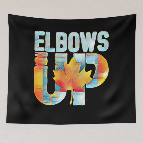 Item preview, Elbows Up Canada Throw Blanket – Canadian Pride & Political Humor Blanket designed and sold by creativerooney.