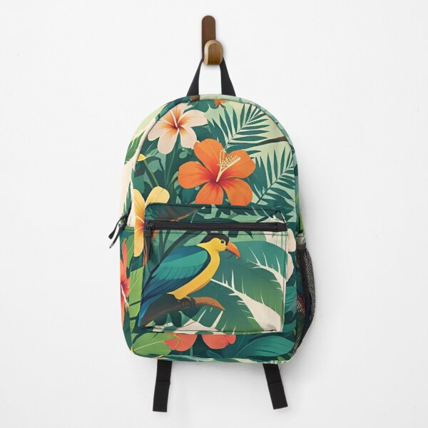 Item preview, Flowers Tropical Hibiscus Hawaiian Summer Jungle Exotic Birds  designed and sold by SynizesisShop.