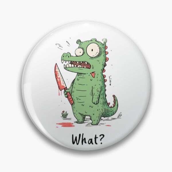 Artikelvorschau, Wer? Lustiger Krokodil-Killer-Cartoon – Schwarzer Humor, süßes Alligator-Design1 entworfen und verkauft von DadGenX.