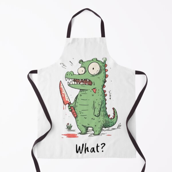 Item preview, Who? Funny Crocodile Killer Cartoon – Dark Humor Cute Gator Design1 designed and sold by DadGenX.