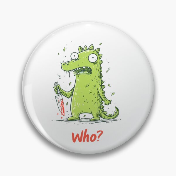 Artikelvorschau, Wer? Lustiger Krokodil-Killer-Cartoon – Schwarzer Humor, süßes Alligator-Design entworfen und verkauft von DadGenX.